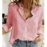 A perfect blend of comfort and elegance, this long-sleeve blouse features a soft cotton-linen fabric with a relaxed, oversized fit.