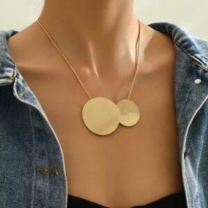 Minimalist Circular Geometric Necklace