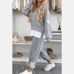 Women's Casual Hooded Patchwork Set | Modern Everyday Style